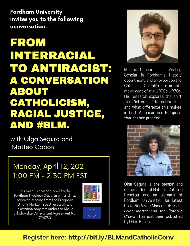 12th April 2021: “From Interracial to Antiracist: A Conversation about Catholicism, Racial Justice, and #BLM”
